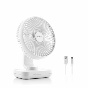 Rechargeable Desk Fan InnovaGoods White 3600 mAh / 13,3 W Ø5,4'' (Refurbished A)